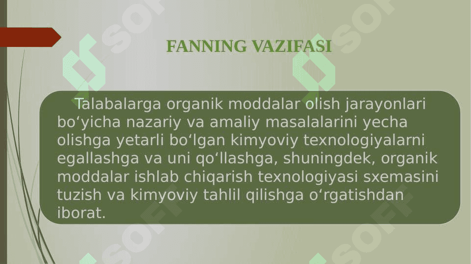 Fanga kirish. Organik sintez fani va uning rivojlanish istiqbollari. Organik sintez sanoati tarmoqlari. Organik sintezda kimyo-farmasevtika sanoati uchun qo’llaniladigan xomashyolar va katalizatorlar 3