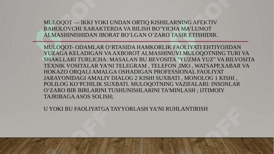 PEDAGOGIK MULOQOT 2