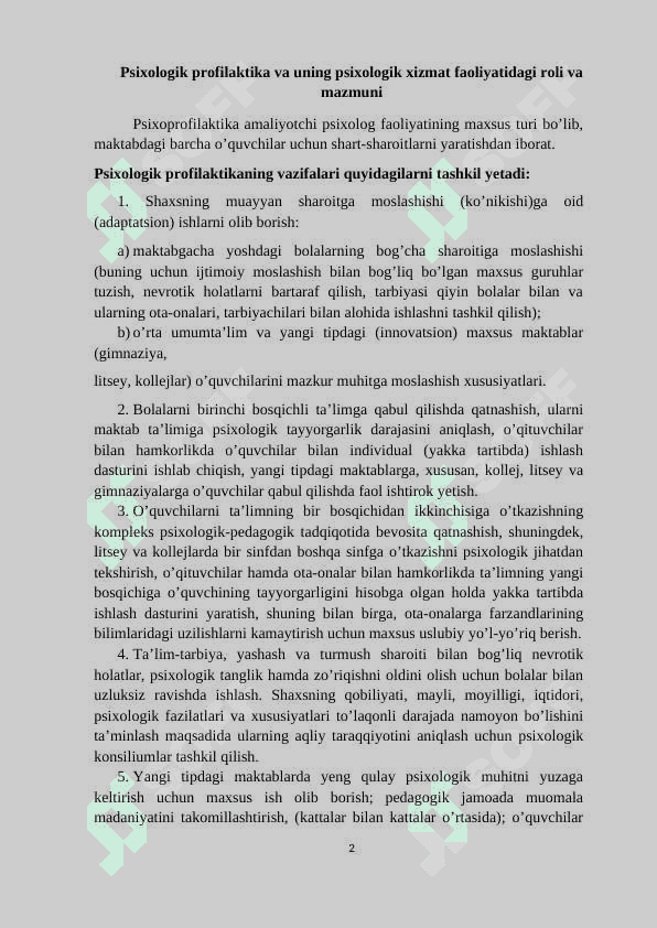 ta'lim muassasasi psixologining psixoprafilaktik faoliyati 2