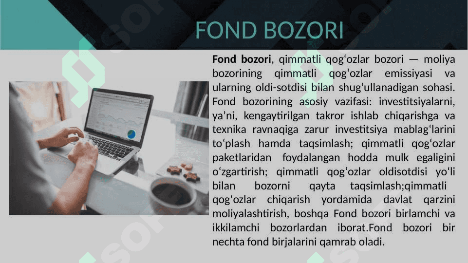 Fond birjalari va birja savdo ishtirokchilari 3