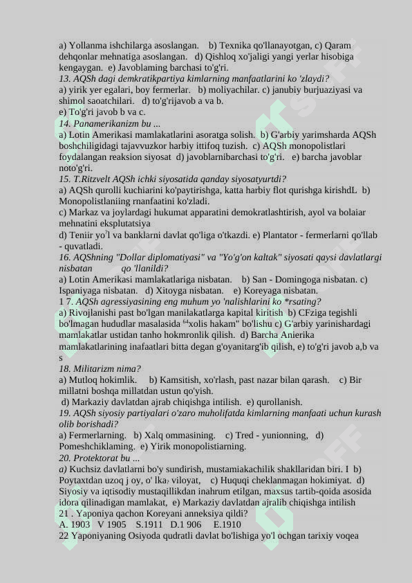 9-sinf tarix 1-4-chorak (Javoblari bilan) 4