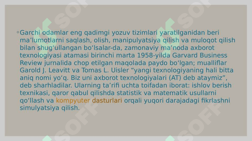 Kompyuter texnologiyalari haqida malumot 4