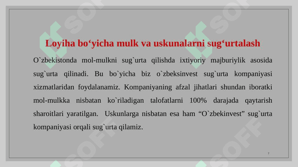Gilam ishlab chiqarish kurs loyihasi 7