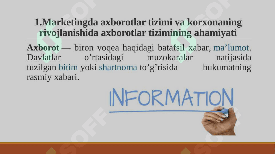 Marketing tadqiqotlari va axborotlar tizimi 3