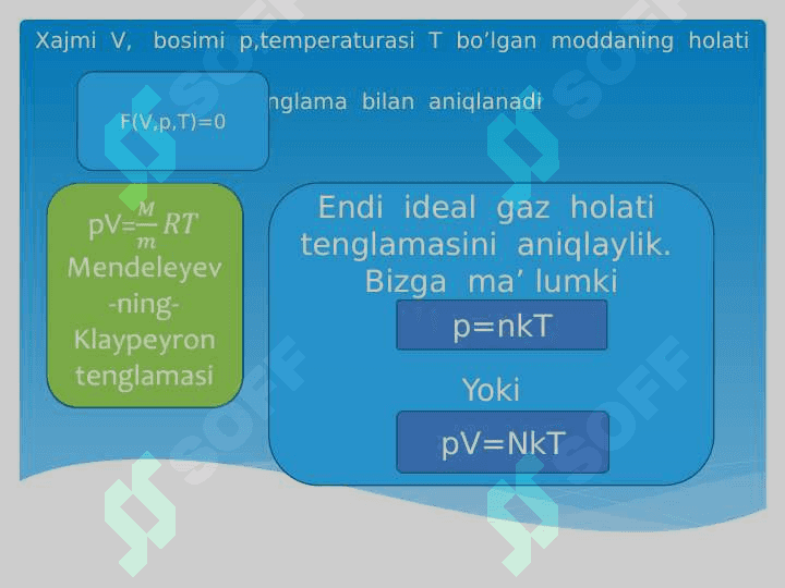 Gaz  holati  tenglamasi  va  ularning  qo‘llanishi 4