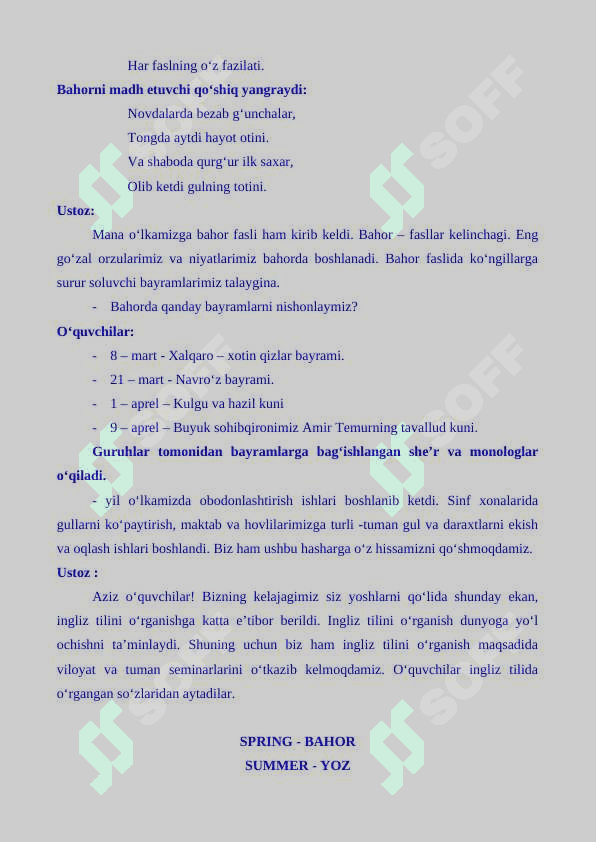 5-sinf ona tili Urg'u va uning ahamiyati dars ishlanma 3
