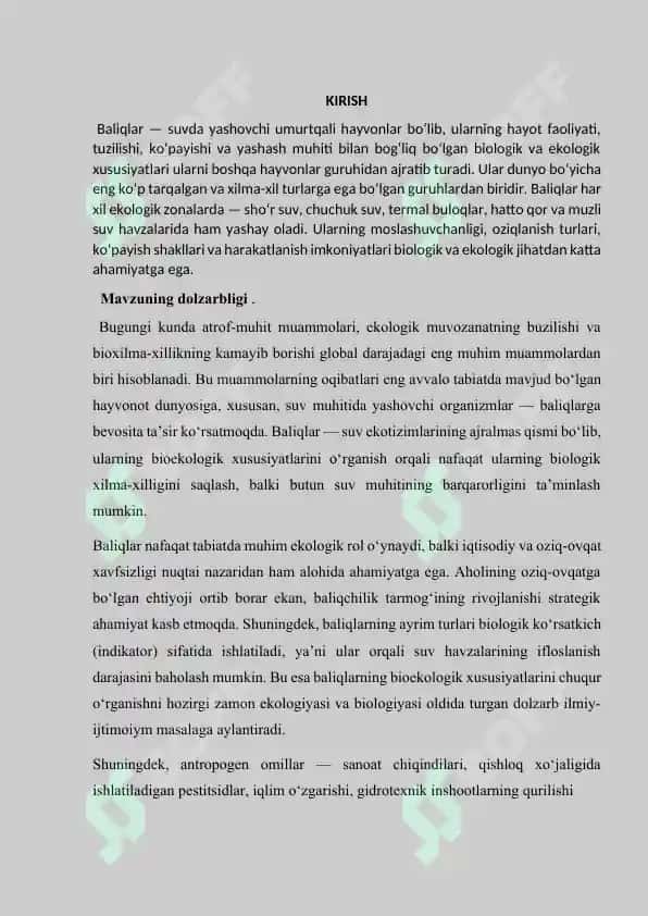 Baliqlarning Bioekologiyasi xususiyatlari 3