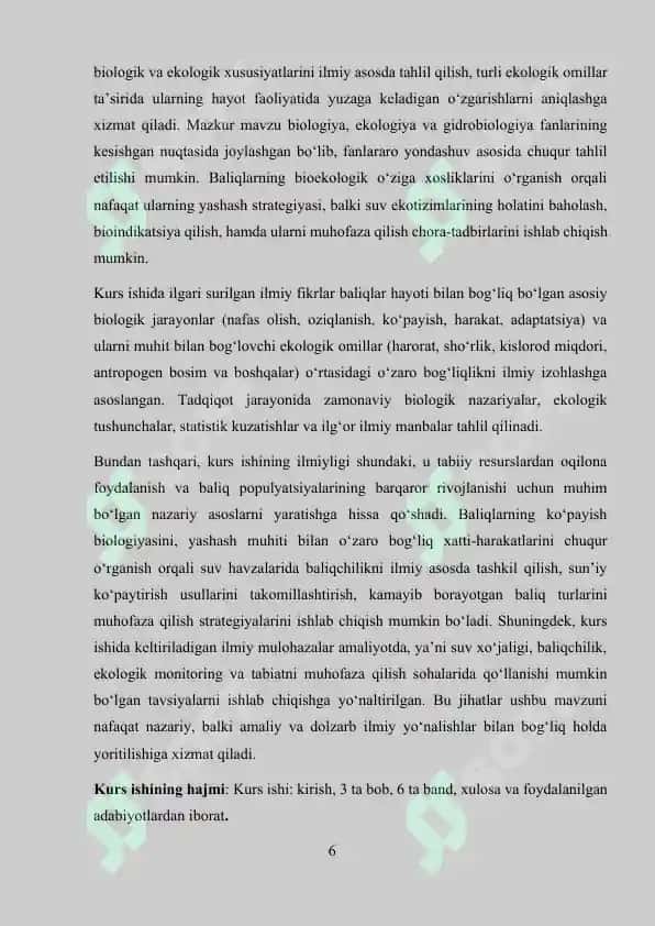 Baliqlarning Bioekologiyasi xususiyatlari 6