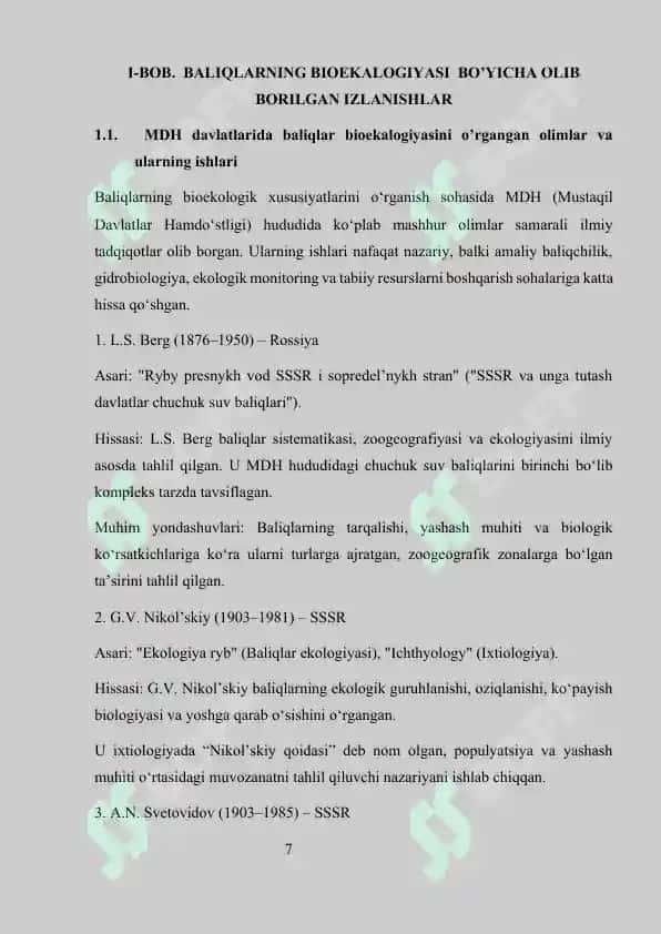 Baliqlarning Bioekologiyasi xususiyatlari 7