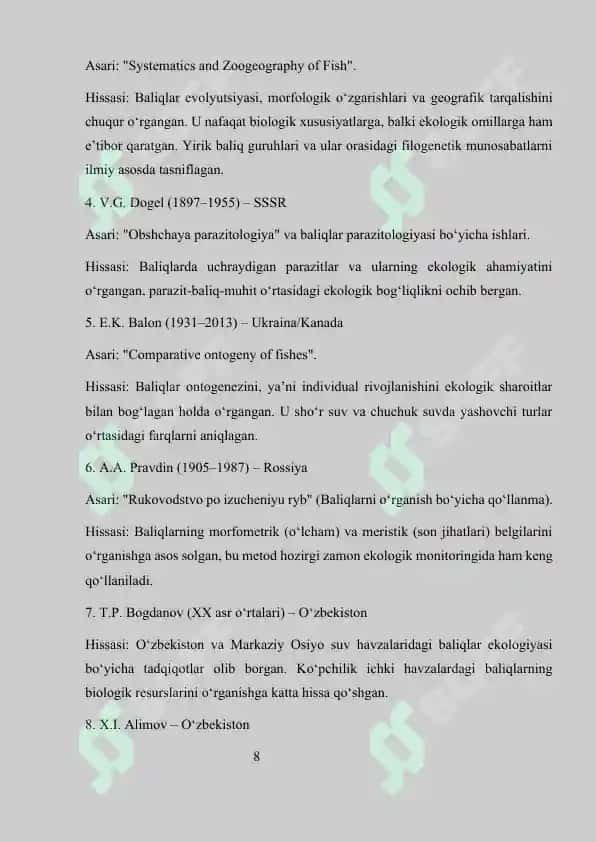 Baliqlarning Bioekologiyasi xususiyatlari 8