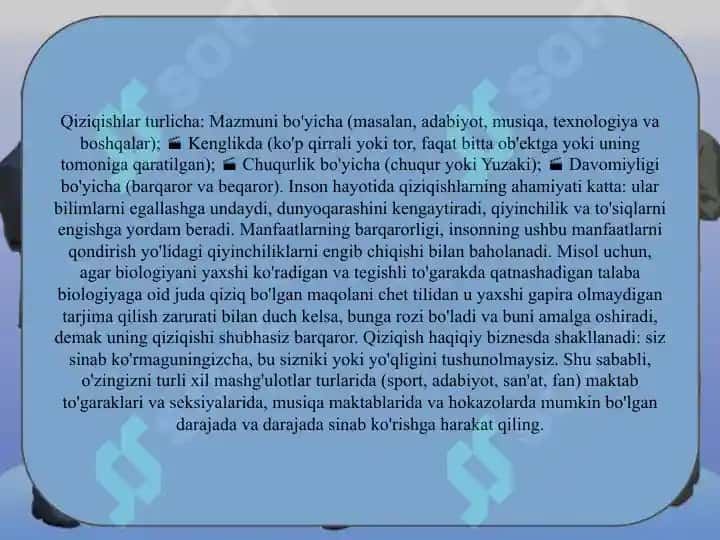 Bilish jarayonlari va qiziqishlarning uzviy bog’liqligi 4
