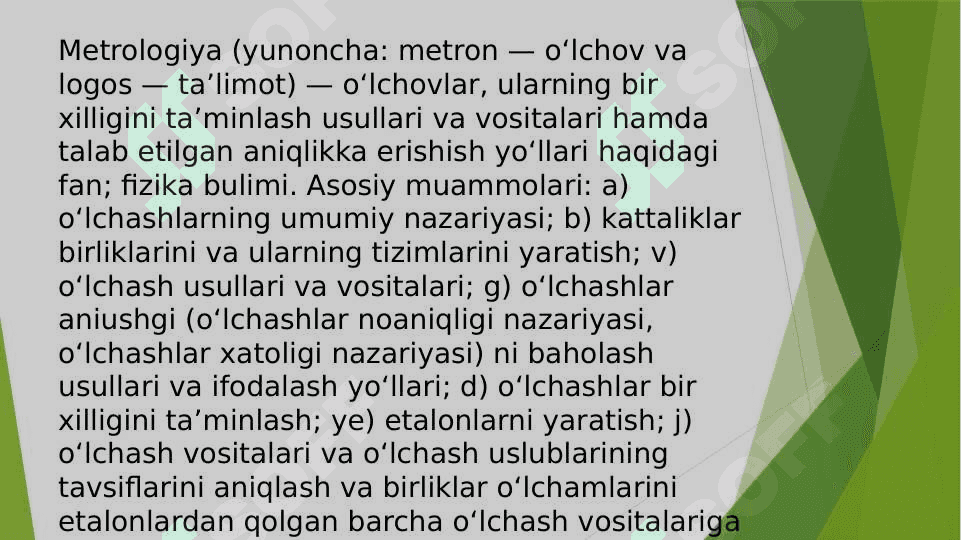 Meterologik o‘lchov tizimlaridan foydalanish 2