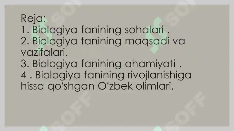Biologiya hayot haqidagi fan 2