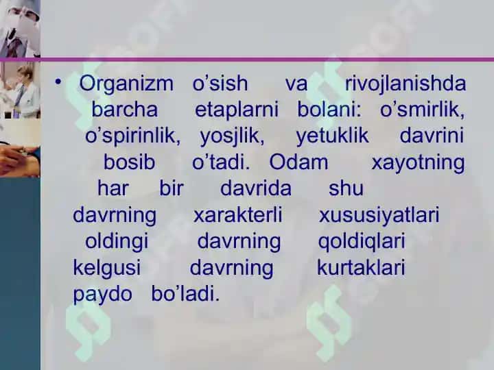 Yoshlik davrlarning morfologik va fiziologik xususiyatlari 6