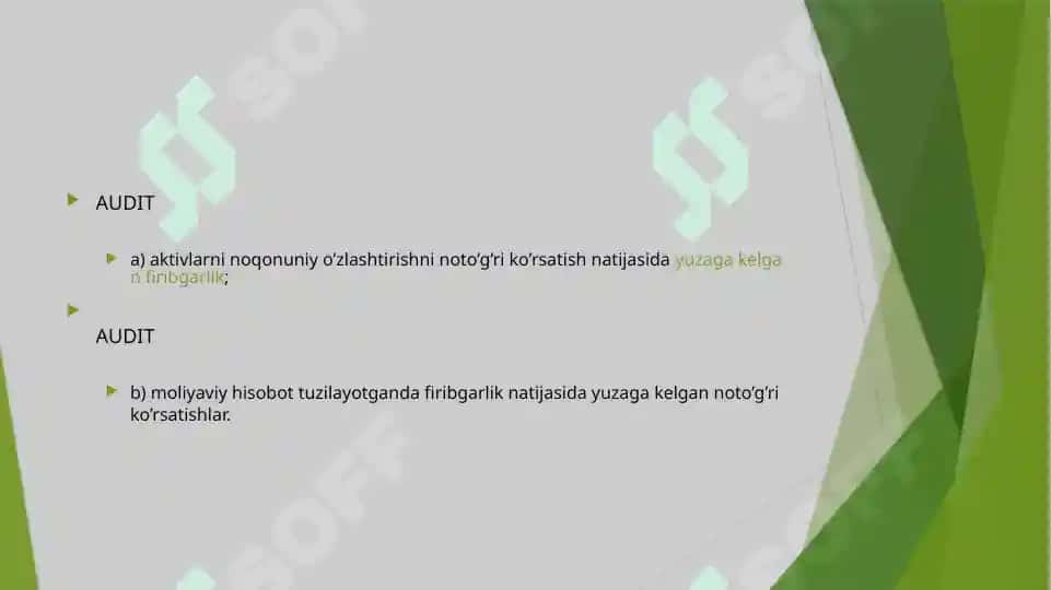 Auditorlik tekshiruvida firibgarlikni aniqlash 3