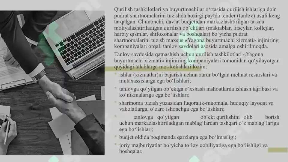 QURILISH TASHKILOTLARIDA BUXGALTERIYA HISOBINI TASHKIL QILISH 5