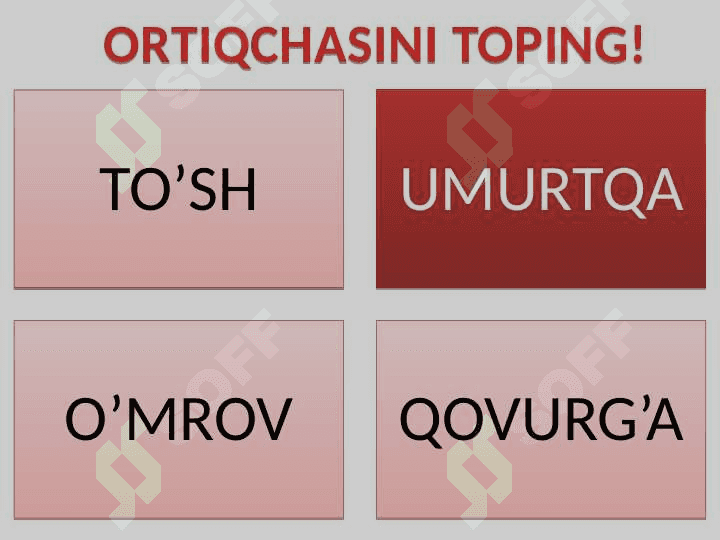 8-SINF ORTIQCHASINI TOP 3