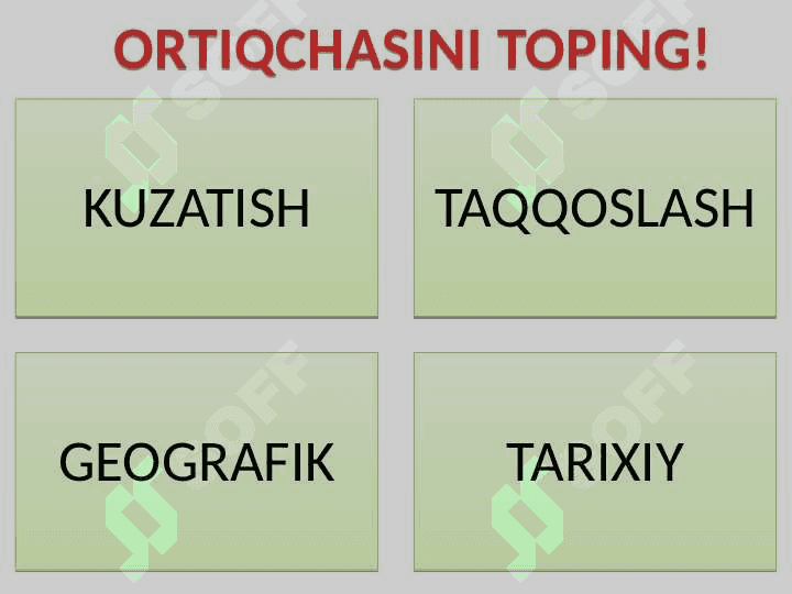 9-SINF ORTIQCHASINI TOP 4