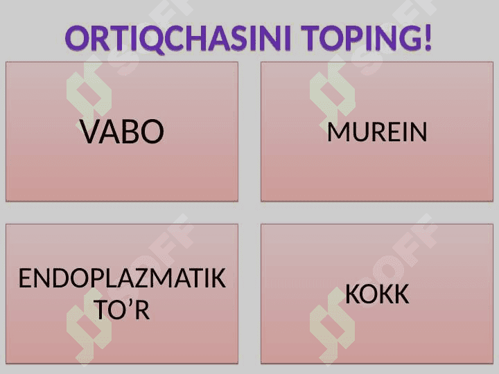 9-SINF ORTIQCHASINI TOP 8