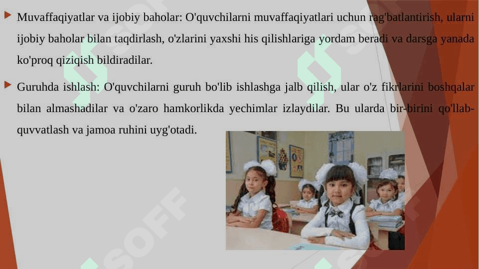 Darsda o'quvchilar faolligini oshirishning asosiy motivlari 4
