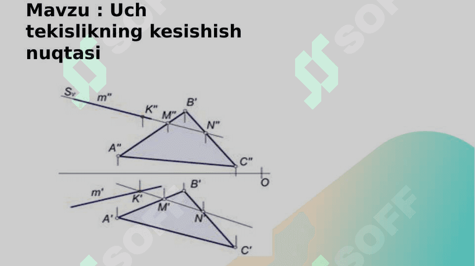 Uch tekislikning kesishish nuqtasi 2