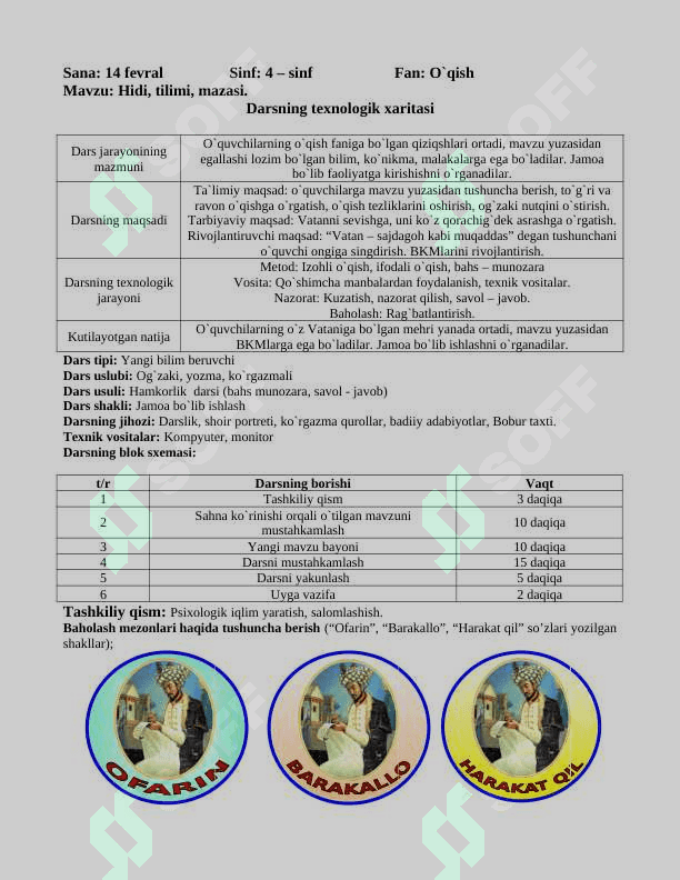 Hidi tili mazasi mavzusida dars ishlanmasi 2