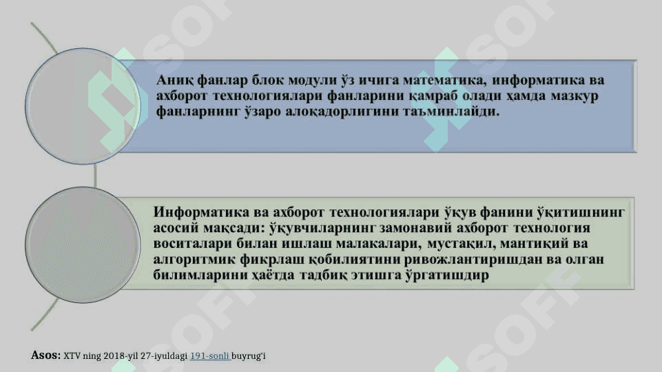 АНИҚ ФАНЛАРНИ ЎҚИТИШДА ИНФОРМАТИКА ВА АХБОРОТ ТЕХНОЛОГИЯЛАРИ ФАНИНИНГ ЎРНИ 2