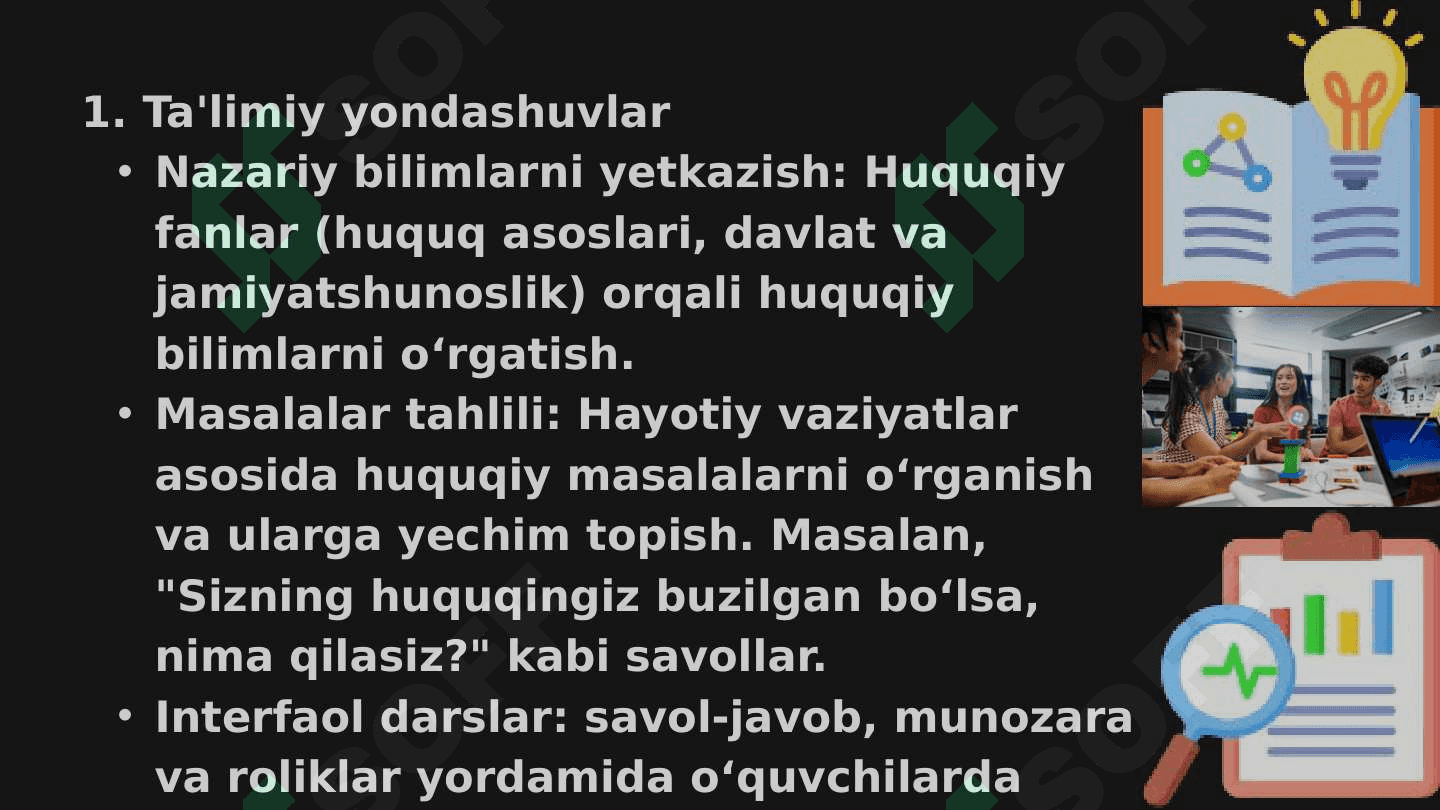 O'quvchilarni huquqiy kompetensiyalarini shakklantirish metodikalari 8