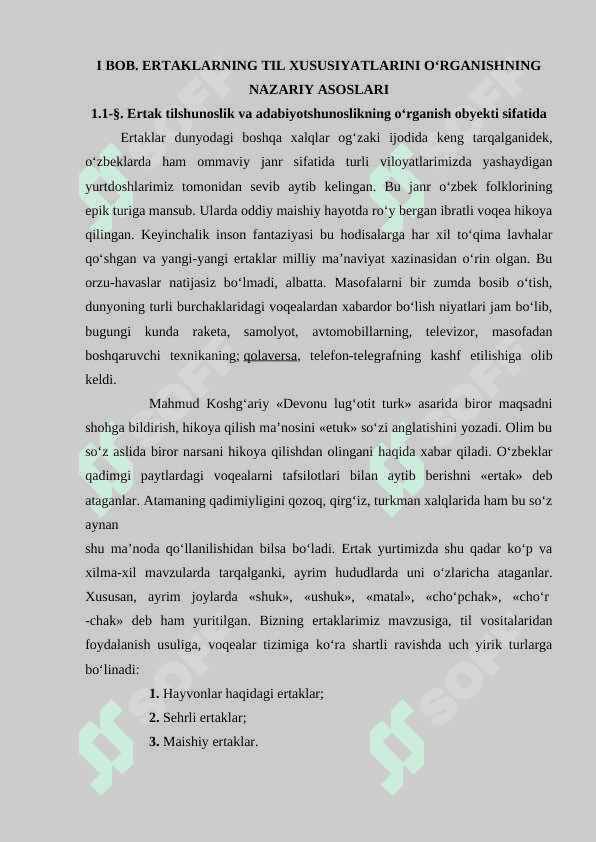 ЕRTAKLARNING TIL XUSUSIYATLARINI O‘RGANISHNING NAZARIY ASOSLARI 8