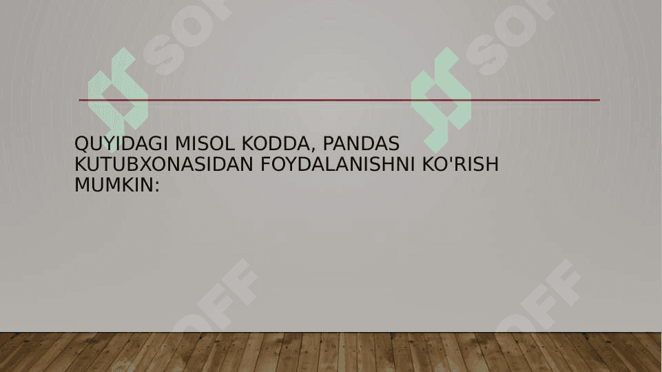 Pythonda Pandas dan foydalanish 3