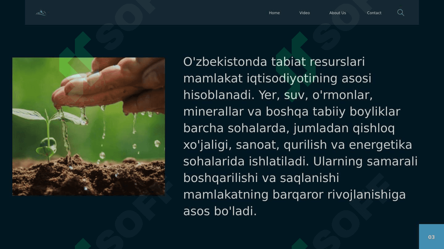 O’zbekistonda tabiatdan foydalanishning o’ziga xos xususiyatlari 2