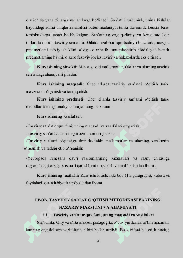 CHET ELLARDA TASVIRIY SAN’ATNI O‘QITISH TARIXI” 4