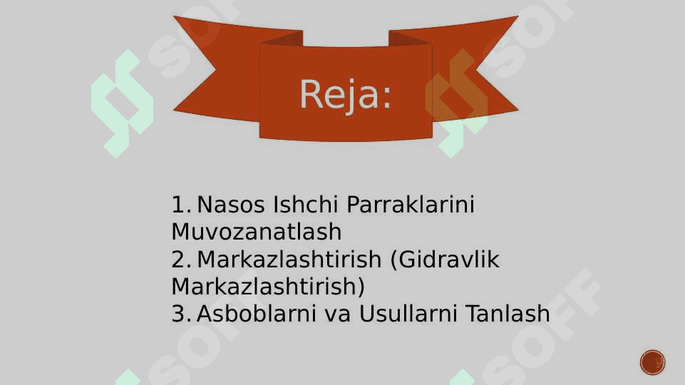 Nasos ishchi parraklarini muvozanatlash va markazlashtirish 2