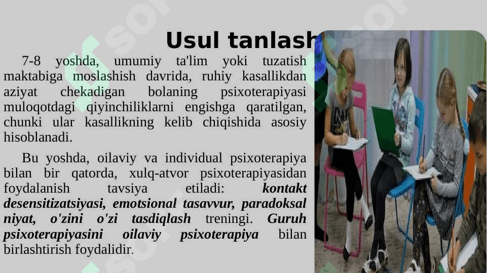 OʻSMIR VA OILA MUNOSABATLARIDAGI OTA-ONA VA BOLA MUNOSABATLARINI MEYORLASHTIRISH BOYICHA KONSULTATIV YORDAM BERISH USULLARI 5