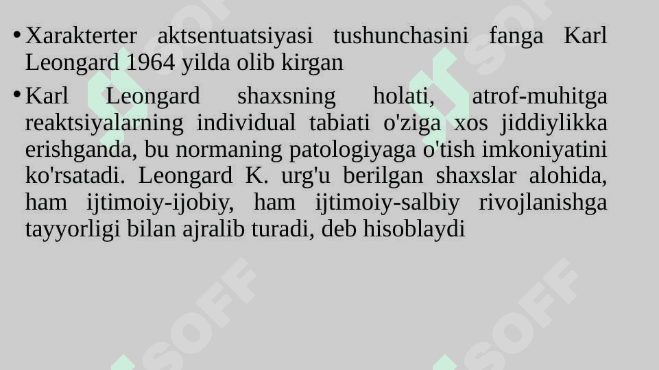 XARAKTER AKSENTUATSIYASI VA XULQIY OGʻISH 4