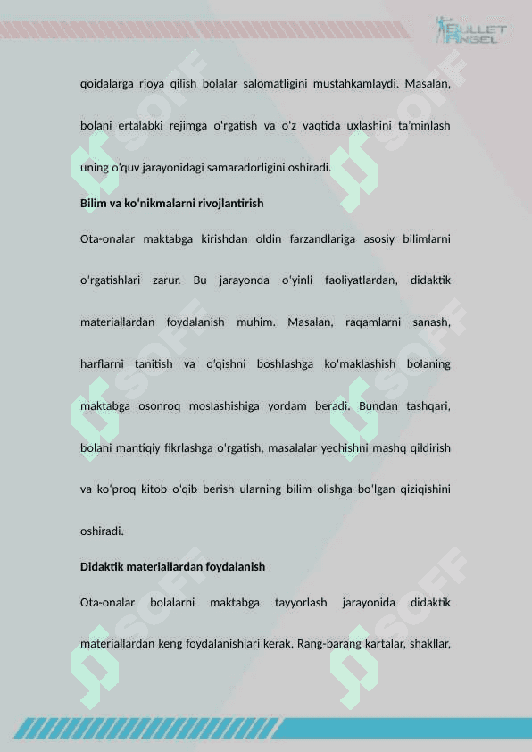 Bolalarni maktabga tayyorlashda ota-onalarning o‘rni 4