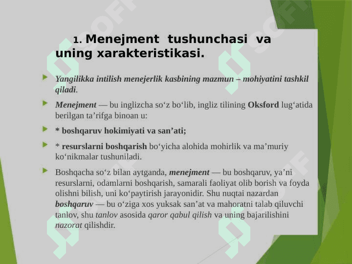 Menejmentning nazariy asoslari 3