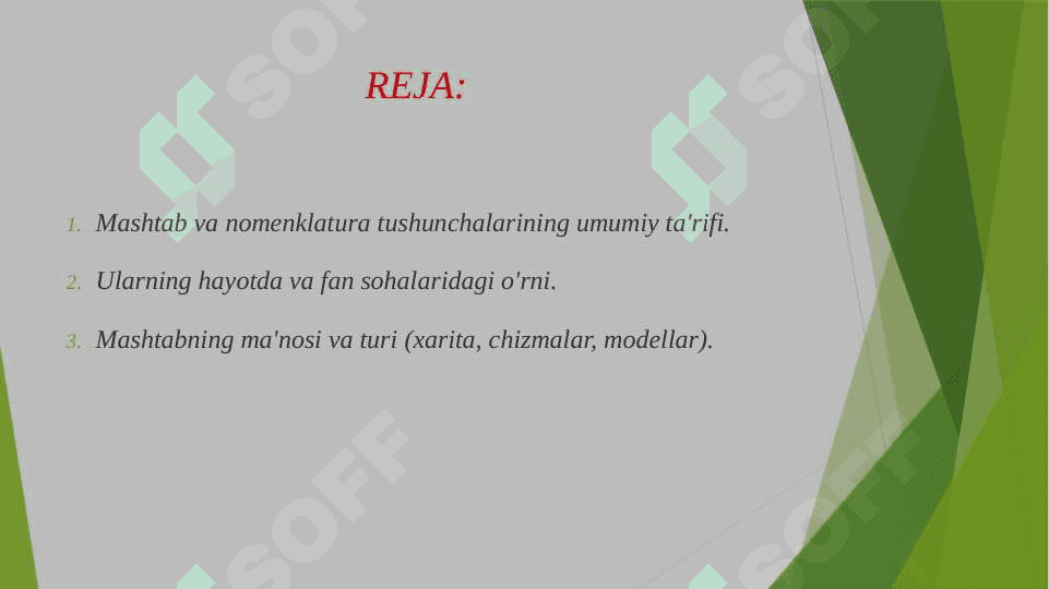 Mashtab va nomenklatura 2