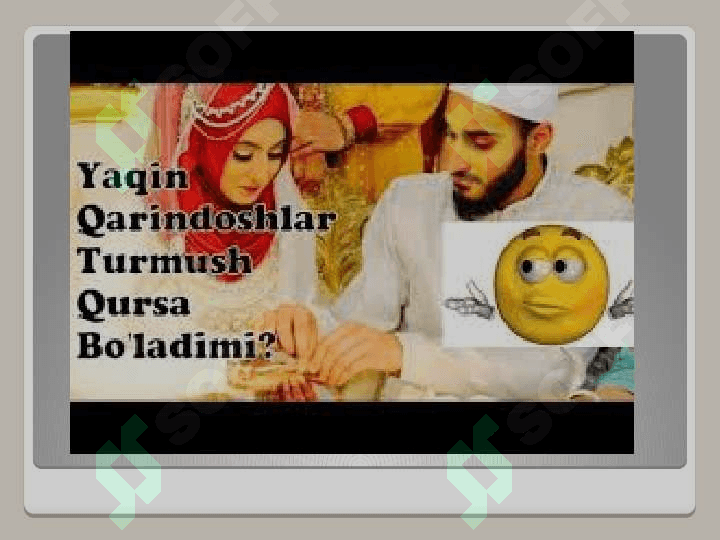 Qarindoshlar o`rtasidagi nikohning salbiy oqibatlari 2