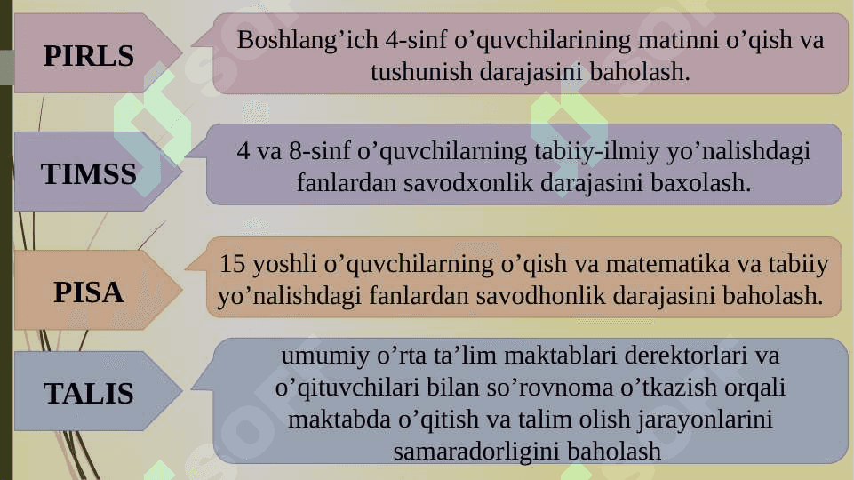 Xalqaro baholash dasturlari doirasida hukumat qarorlarining mazmun va mohiyati 5