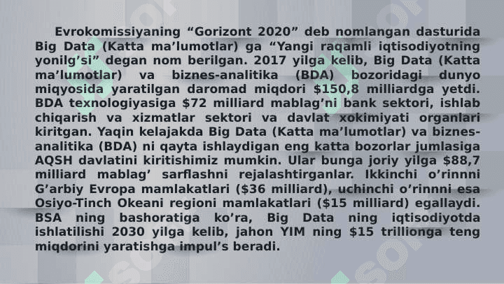 Katta ma'lumotlar. Sun'iy intellekt va neyrotexnologiyalar 4