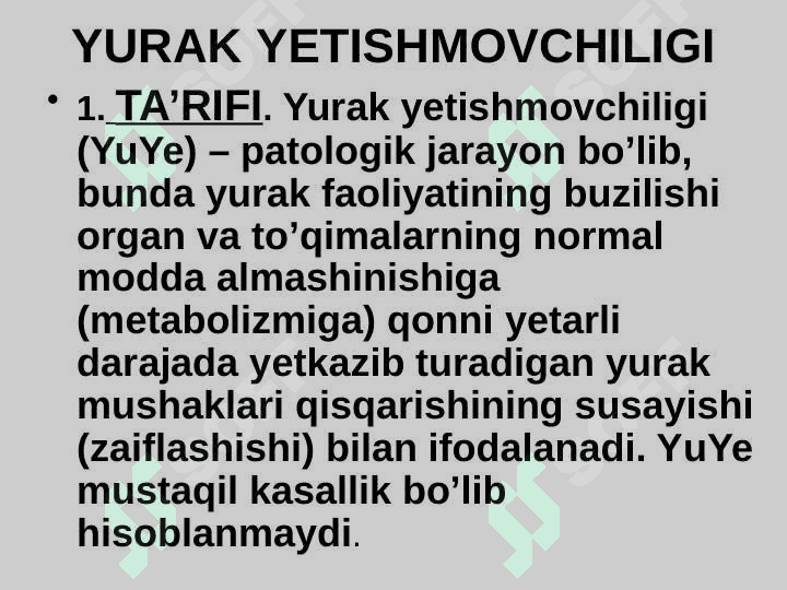 YURAK YETISHMOVCHILIGI 4