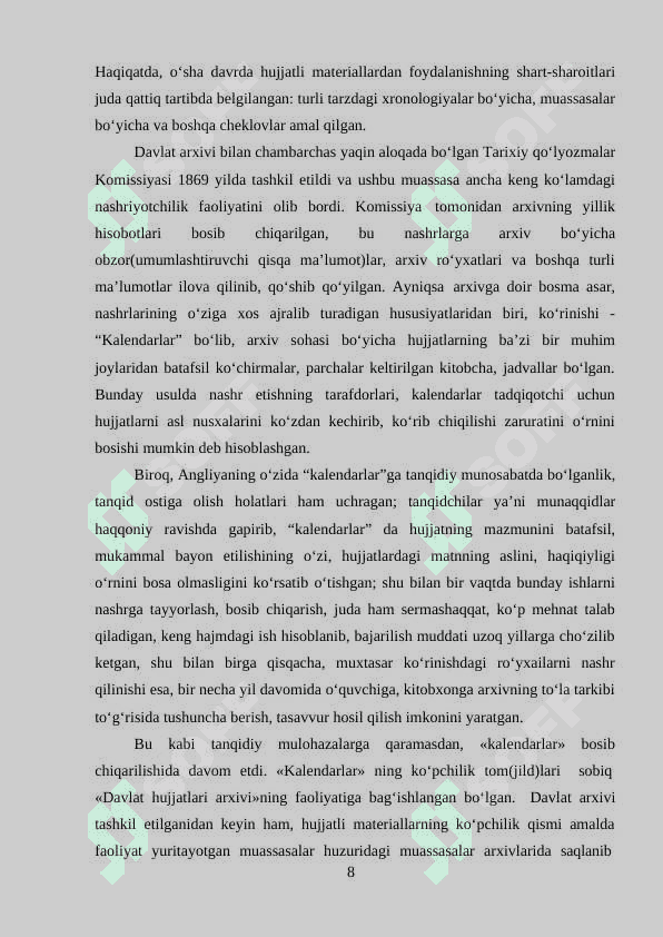 Yangi davrda angilyada arxiv ishi 8