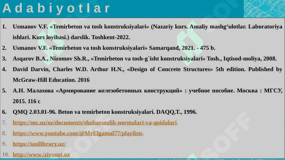 Cho`zilishga ishlaydigan temirbeton elementlarni loyihalash va hisoblash 3