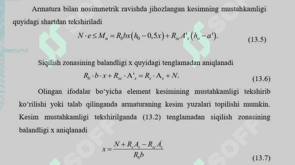 Cho`zilishga ishlaydigan temirbeton elementlarni loyihalash va hisoblash 8