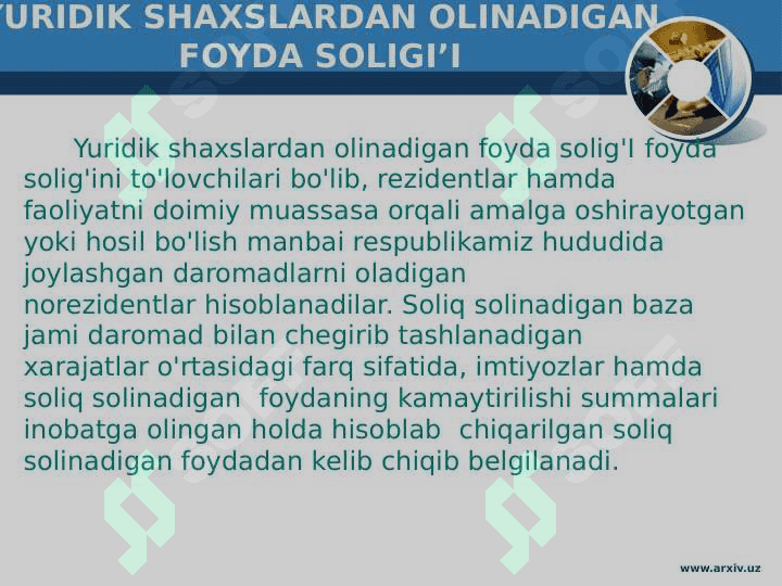 Mavzu: Soliqlar nimaga to’lanadi va nimaga sarflanadi? 5
