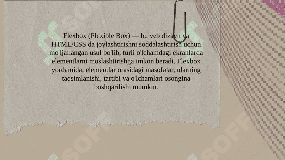 Flex box haqida 2