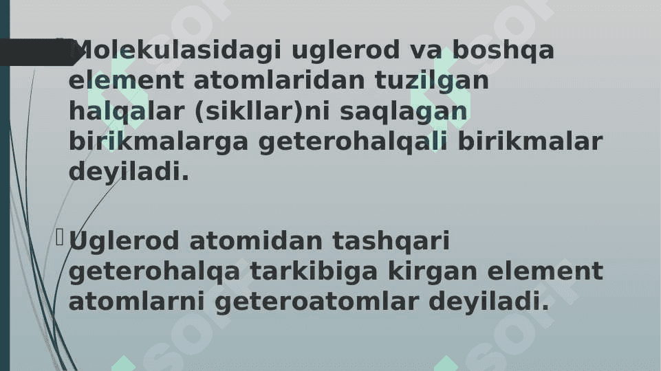 GETEROXALQALI BIRIKMALAR METABOLITLAR VA DORIVOR VOSITALAR SIFATIDA 3