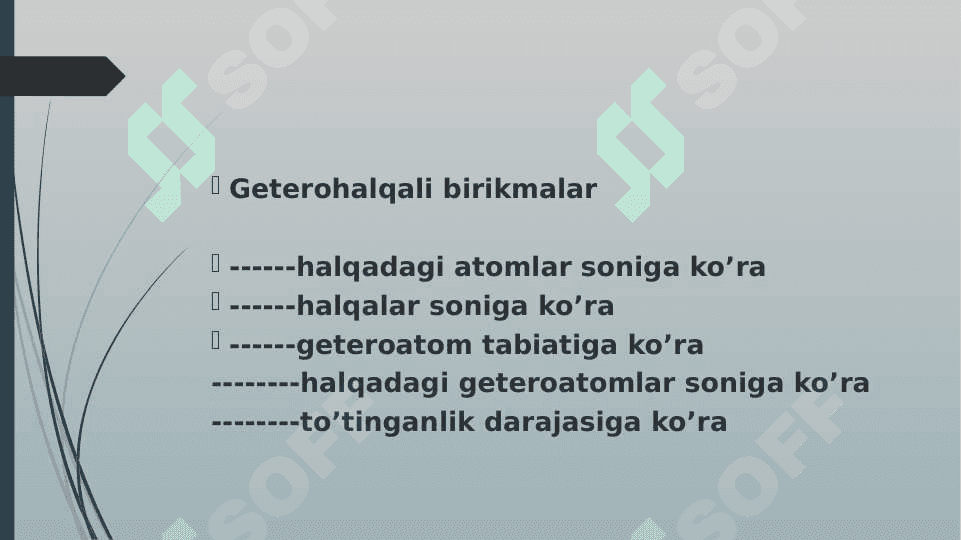 GETEROXALQALI BIRIKMALAR METABOLITLAR VA DORIVOR VOSITALAR SIFATIDA 4