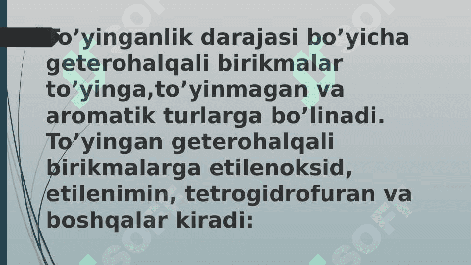 GETEROXALQALI BIRIKMALAR METABOLITLAR VA DORIVOR VOSITALAR SIFATIDA 5